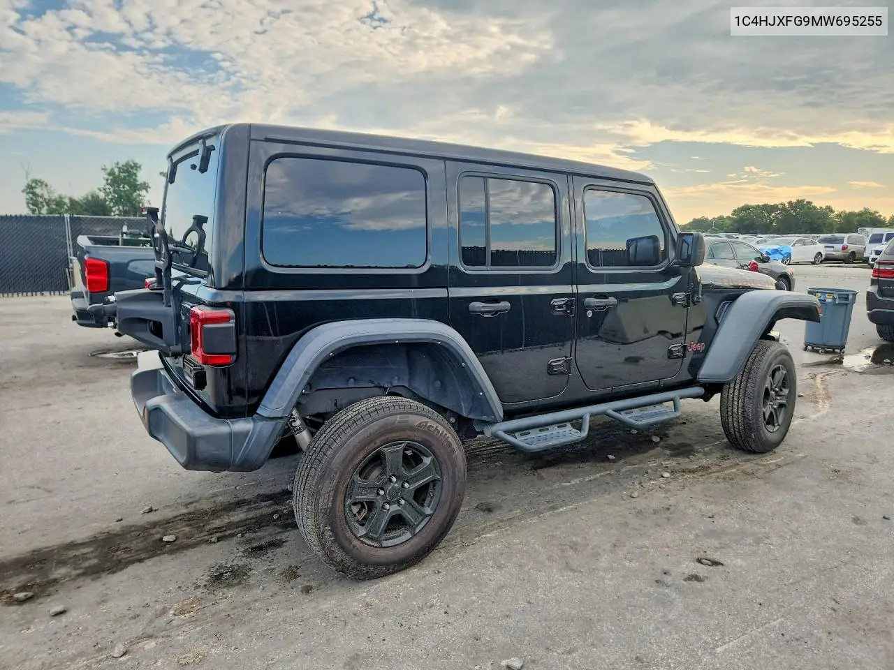 2021 Jeep Wrangler Unlimited Rubicon VIN: 1C4HJXFG9MW695255 Lot: 60846136