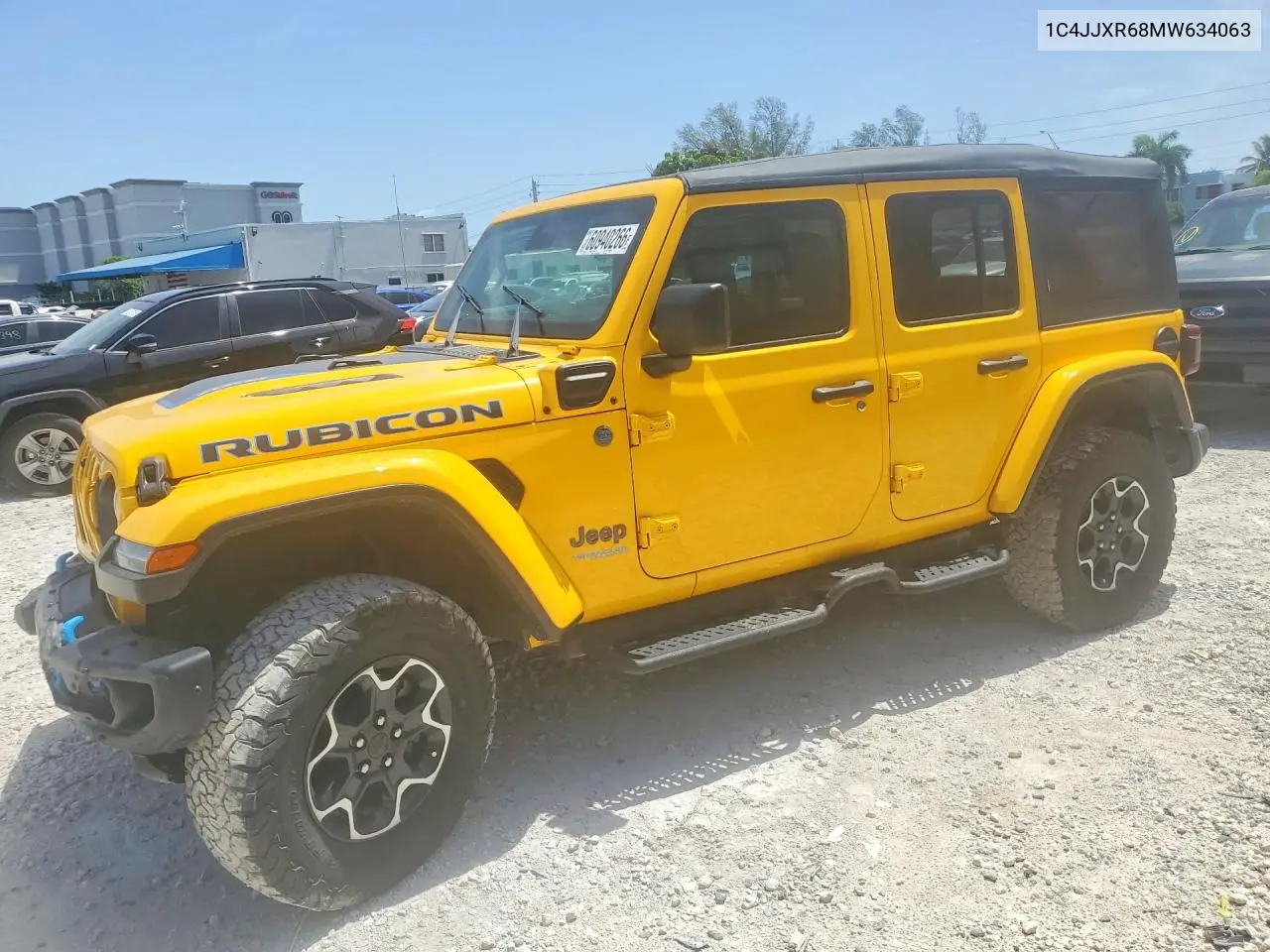 2021 Jeep Wrangler Unlimited Rubicon 4Xe VIN: 1C4JJXR68MW634063 Lot: 60940266