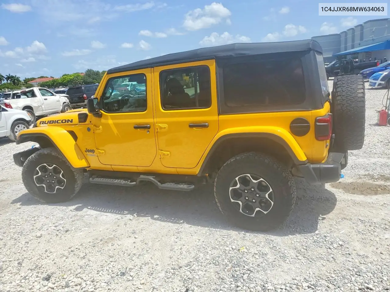 2021 Jeep Wrangler Unlimited Rubicon 4Xe VIN: 1C4JJXR68MW634063 Lot: 60940266