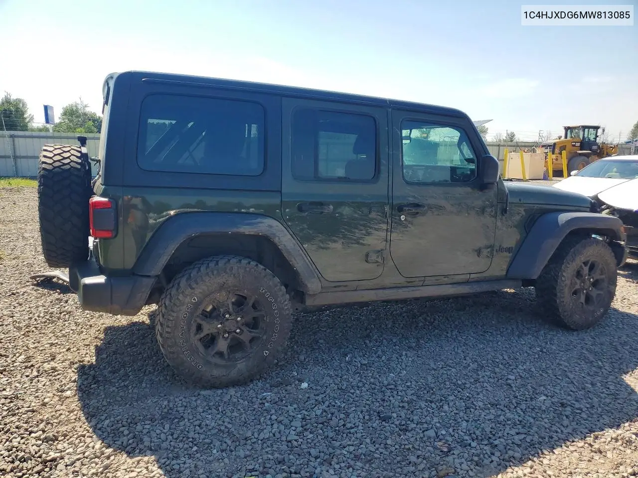 2021 Jeep Wrangler Unlimited Sport VIN: 1C4HJXDG6MW813085 Lot: 61173136