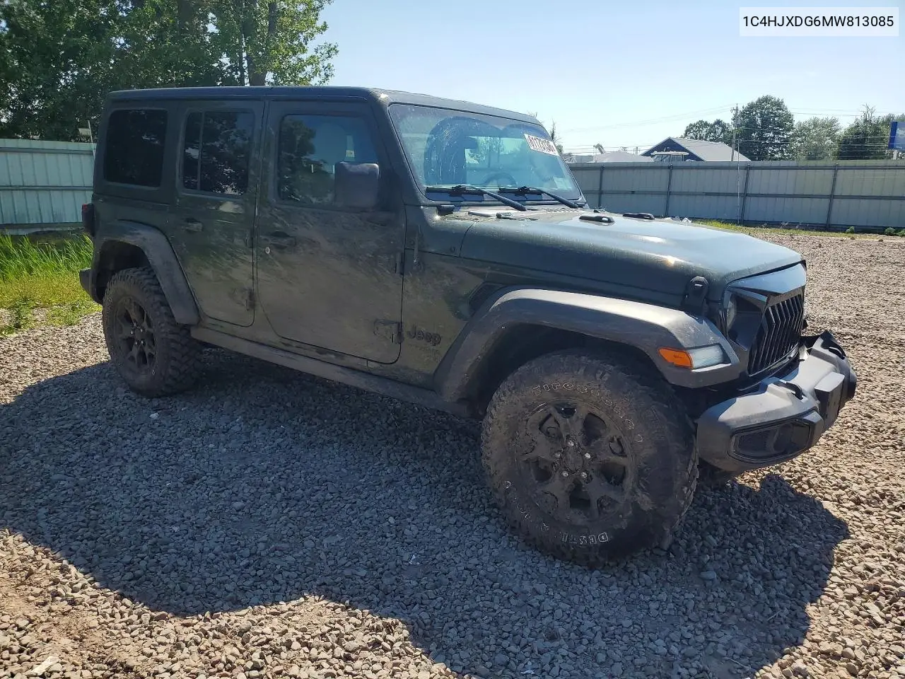2021 Jeep Wrangler Unlimited Sport VIN: 1C4HJXDG6MW813085 Lot: 61173136