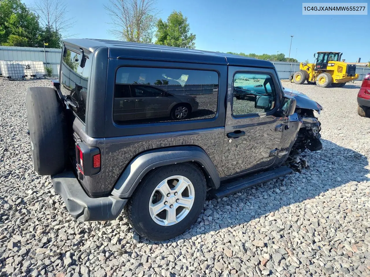 2021 Jeep Wrangler Sport VIN: 1C4GJXAN4MW655277 Lot: 62002626