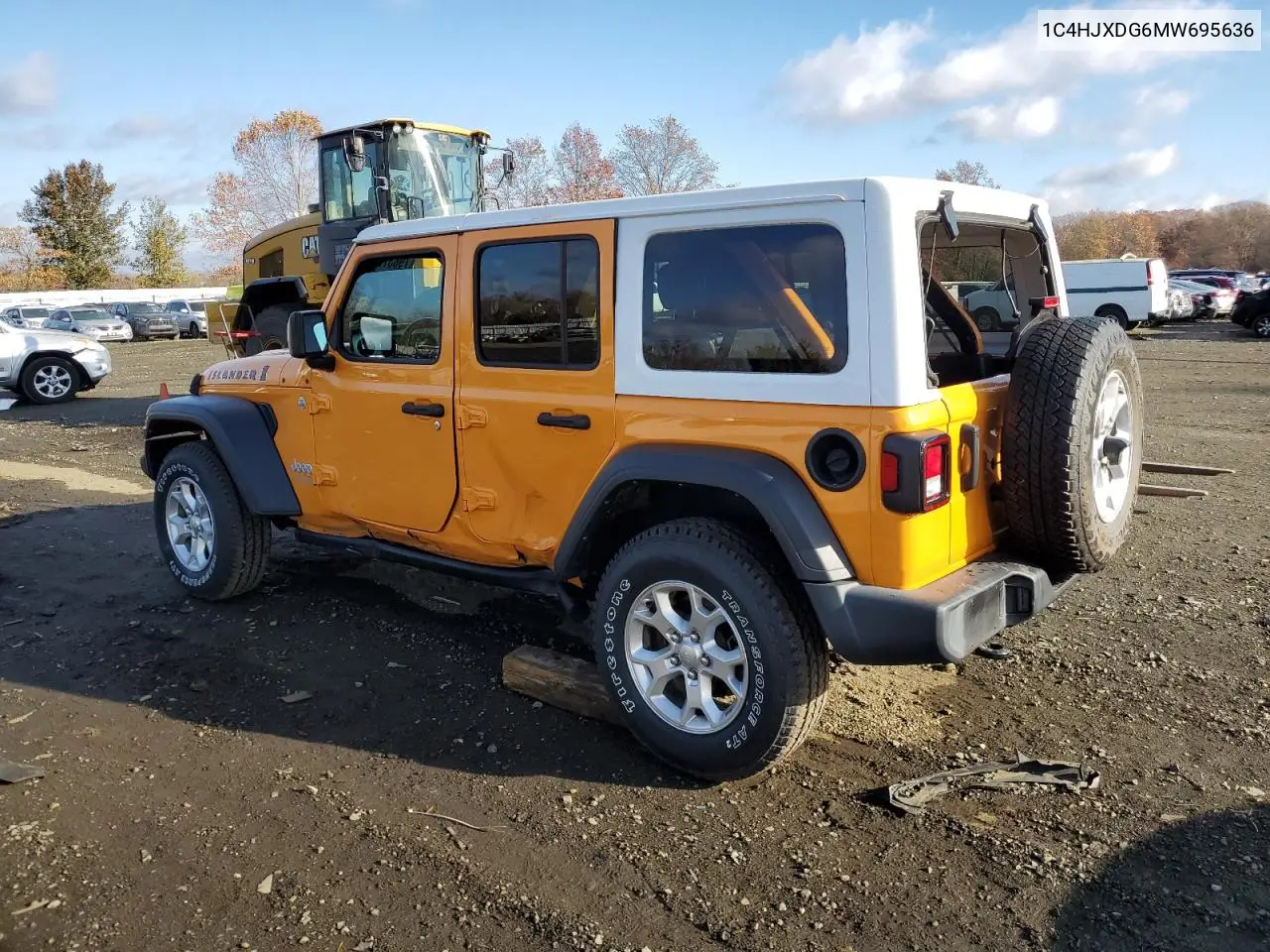 1C4HJXDG6MW695636 2021 Jeep Wrangler Unlimited Sport