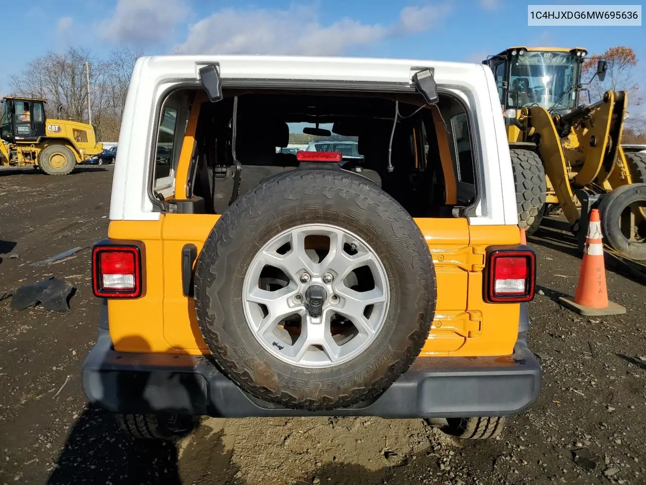 1C4HJXDG6MW695636 2021 Jeep Wrangler Unlimited Sport