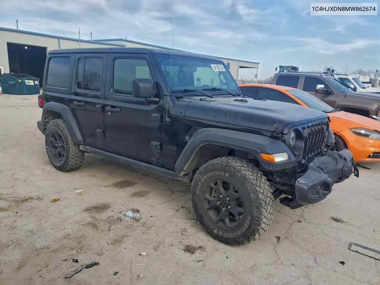 1C4HJXDN8MW862674 2021 Jeep Wrangler Unlimited Sport
