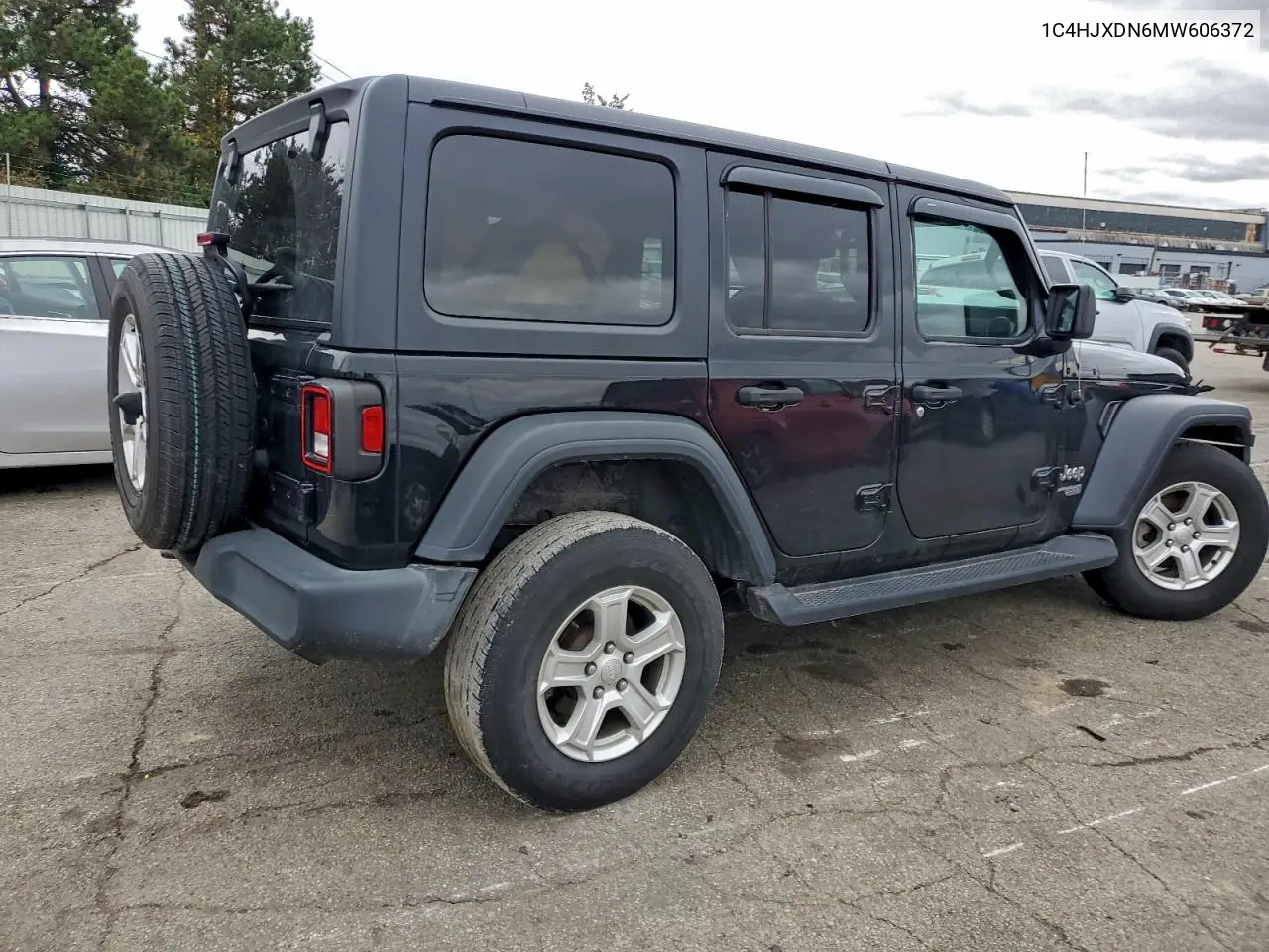 1C4HJXDN6MW606372 2021 Jeep Wrangler Unlimited Sport