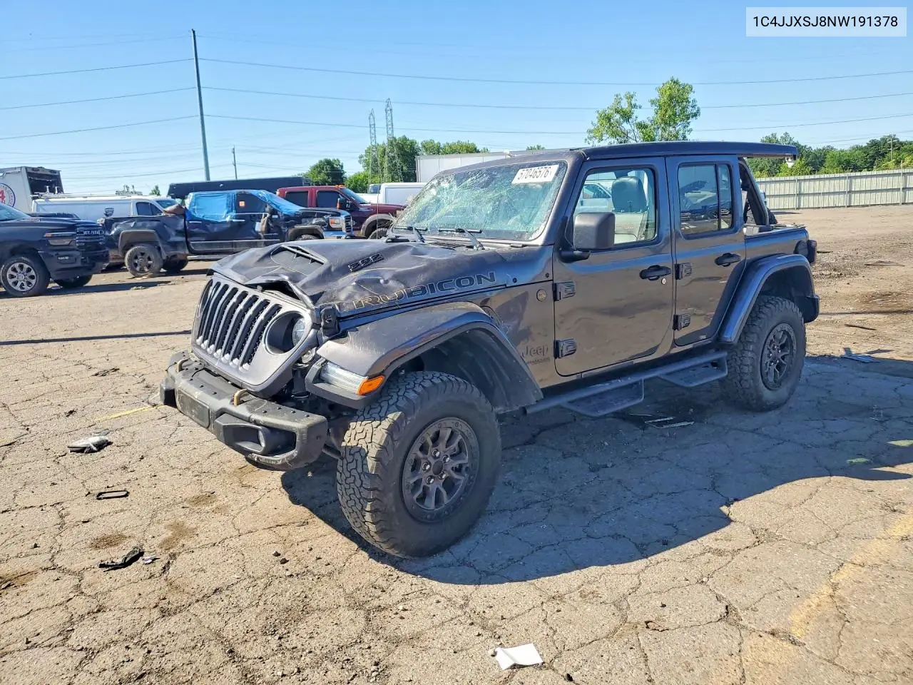 2022 Jeep Wrangler Unlimited Rubicon 392 VIN: 1C4JJXSJ8NW191378 Lot: 57046576