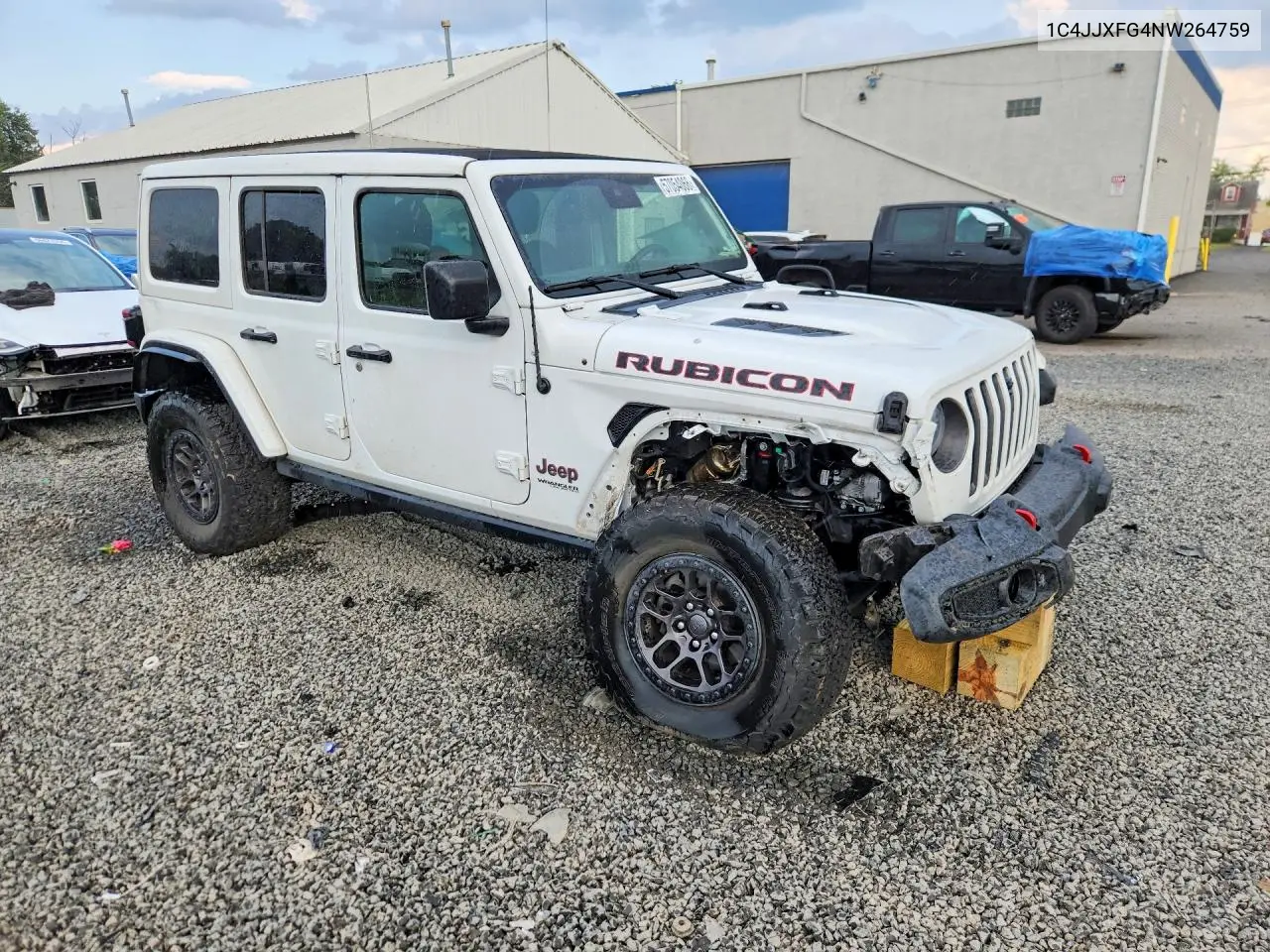 2022 Jeep Wrangler Unlimited Rubicon VIN: 1C4JJXFG4NW264759 Lot: 57054066