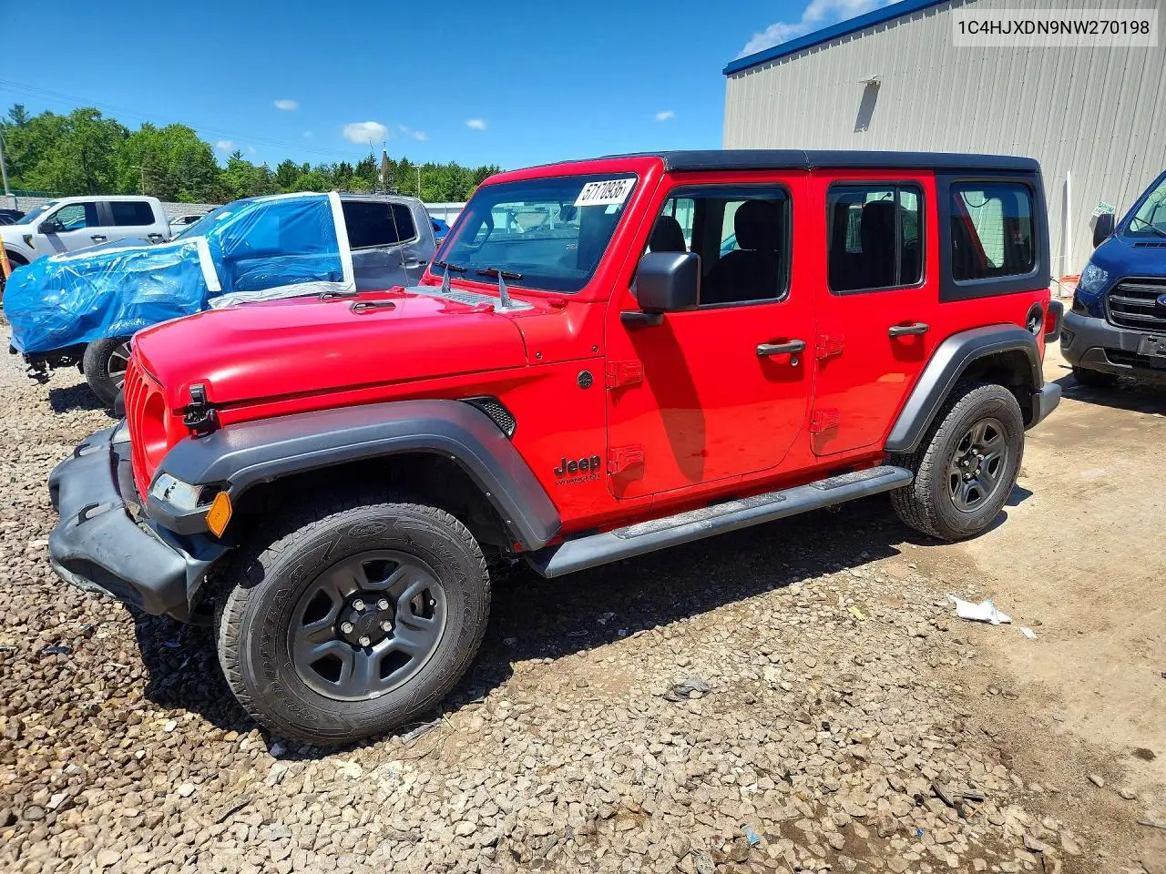 2022 Jeep Wrangler Unlimited Sport VIN: 1C4HJXDN9NW270198 Lot: 57170936