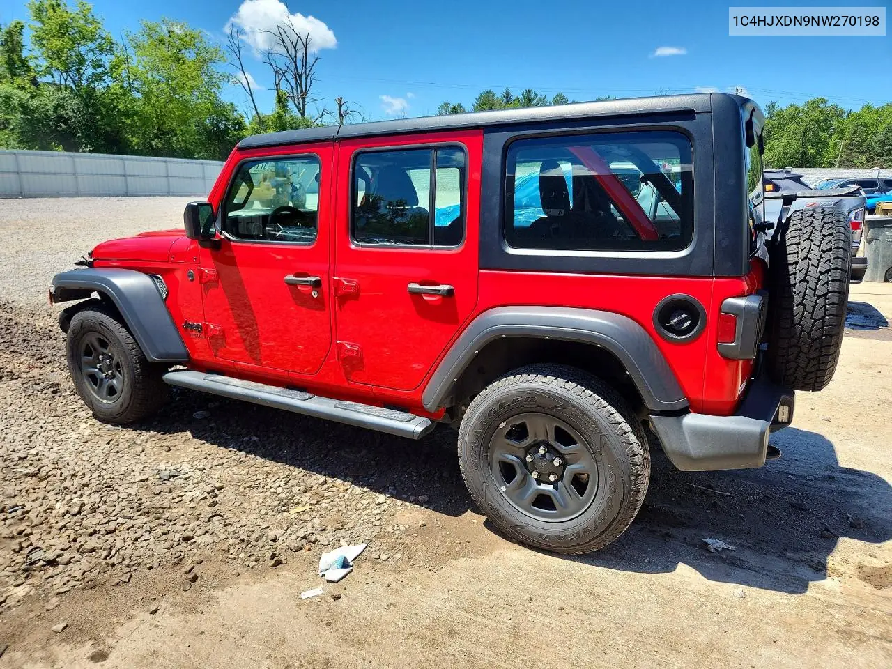 2022 Jeep Wrangler Unlimited Sport VIN: 1C4HJXDN9NW270198 Lot: 57170936