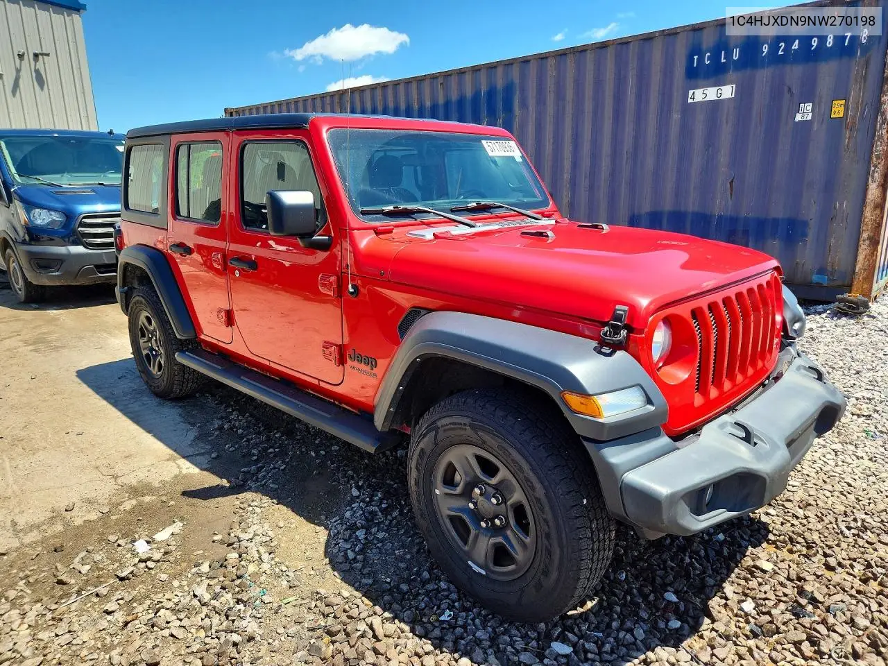 2022 Jeep Wrangler Unlimited Sport VIN: 1C4HJXDN9NW270198 Lot: 57170936