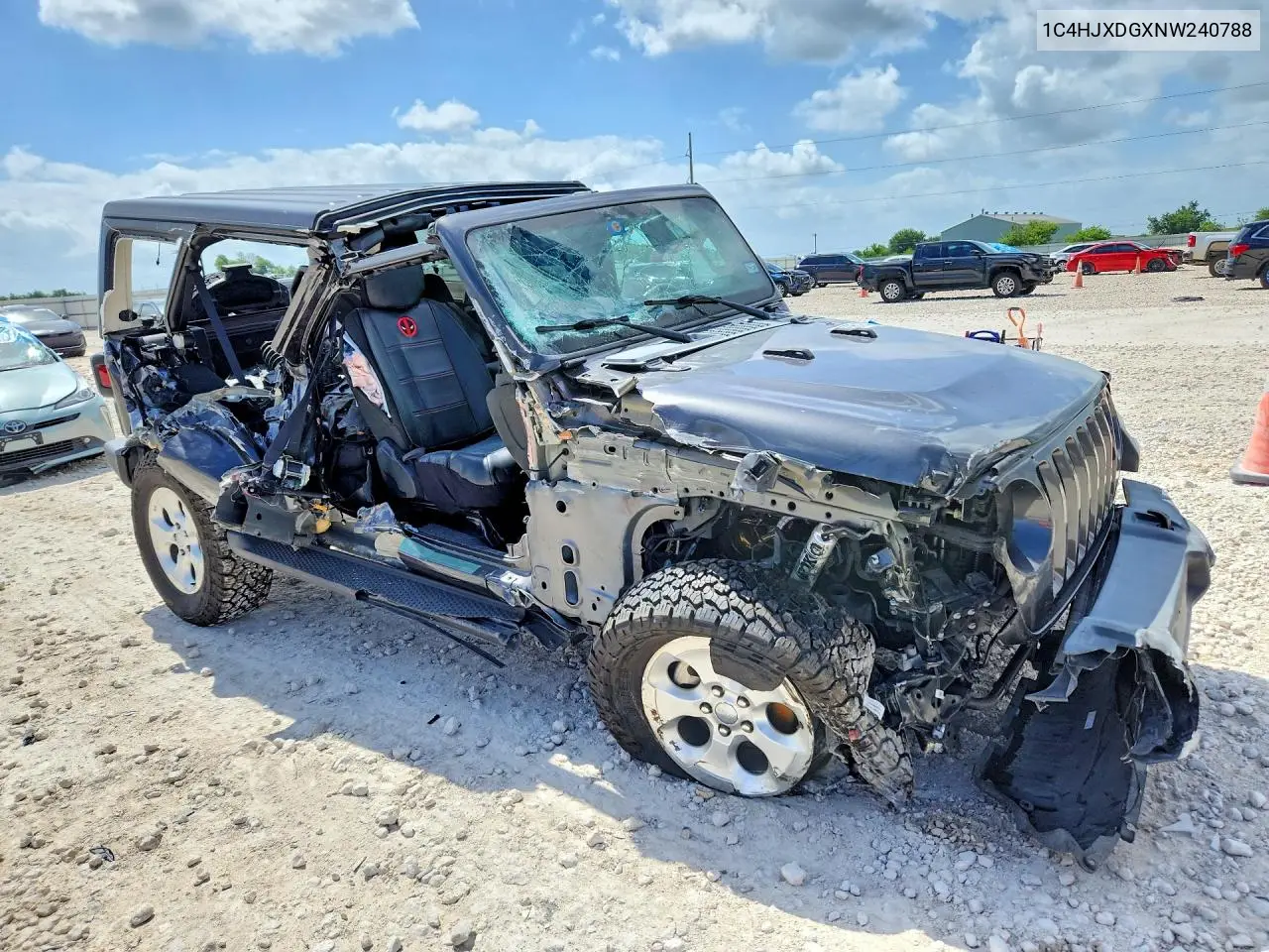 2022 Jeep Wrangler Unlimited Sport VIN: 1C4HJXDGXNW240788 Lot: 58361286
