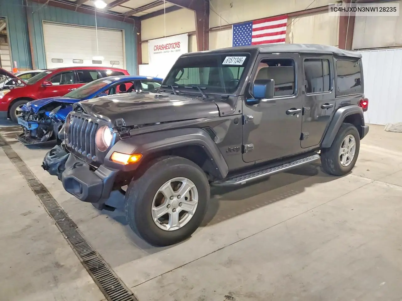 2022 Jeep Wrangler Unlimited Sport VIN: 1C4HJXDN3NW128235 Lot: 61571346