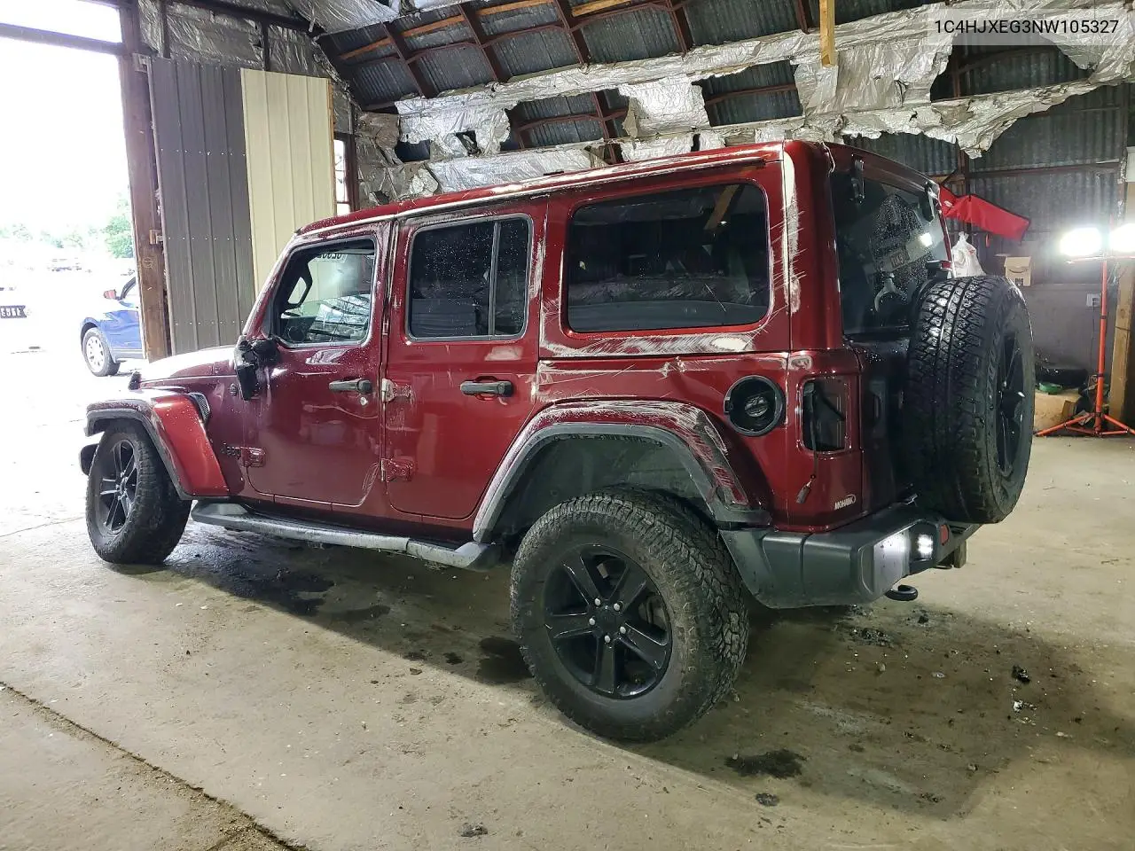 2022 Jeep Wrangler Unlimited Sahara VIN: 1C4HJXEG3NW105327 Lot: 62082576