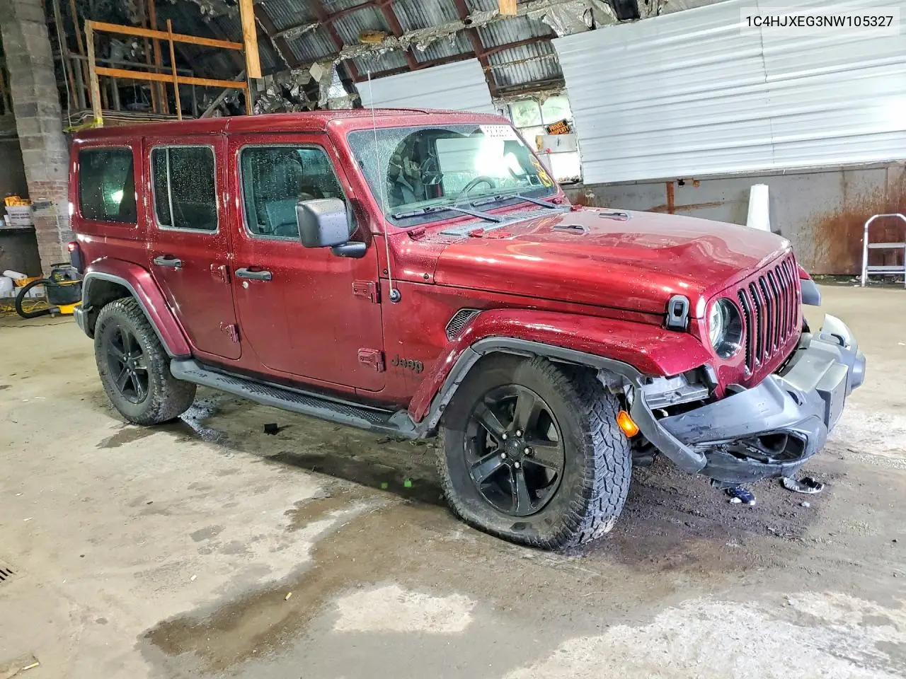 2022 Jeep Wrangler Unlimited Sahara VIN: 1C4HJXEG3NW105327 Lot: 62082576