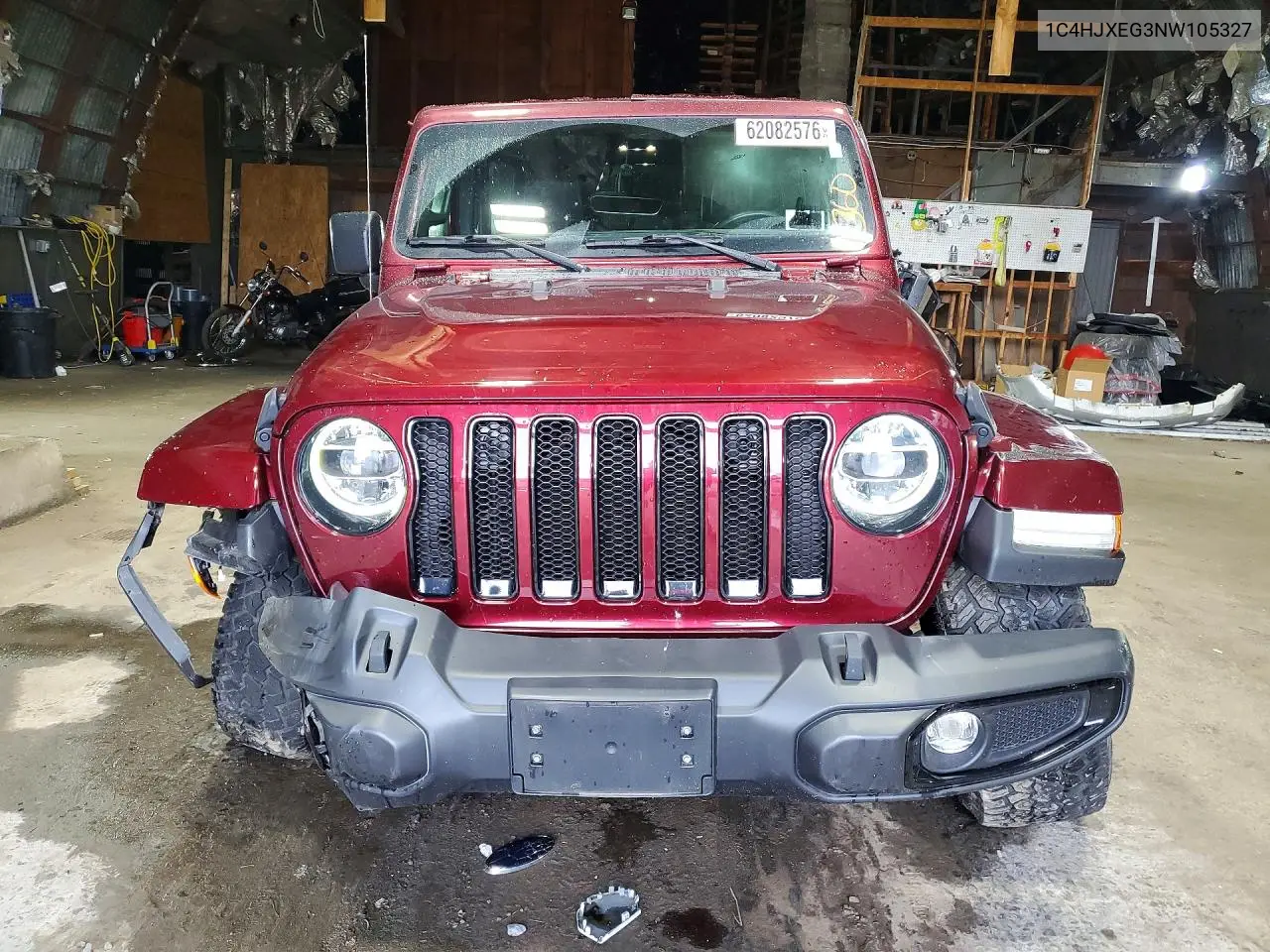 2022 Jeep Wrangler Unlimited Sahara VIN: 1C4HJXEG3NW105327 Lot: 62082576
