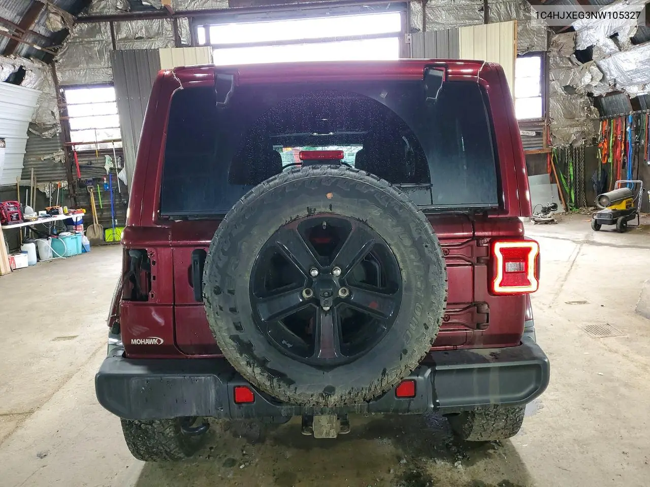 2022 Jeep Wrangler Unlimited Sahara VIN: 1C4HJXEG3NW105327 Lot: 62082576