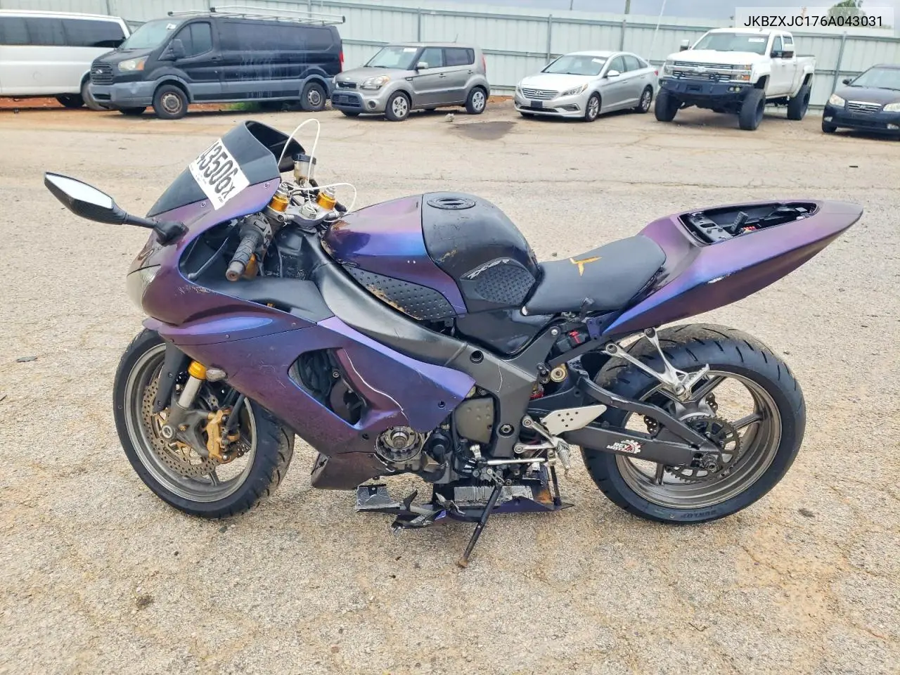 2006 Kawasaki Zx636 C1 VIN: JKBZXJC176A043031 Lot: 62243506