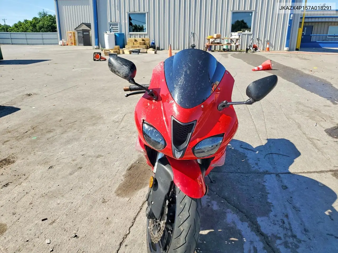 2007 Kawasaki Zx600 P VIN: JKAZX4P157A018291 Lot: 57419506