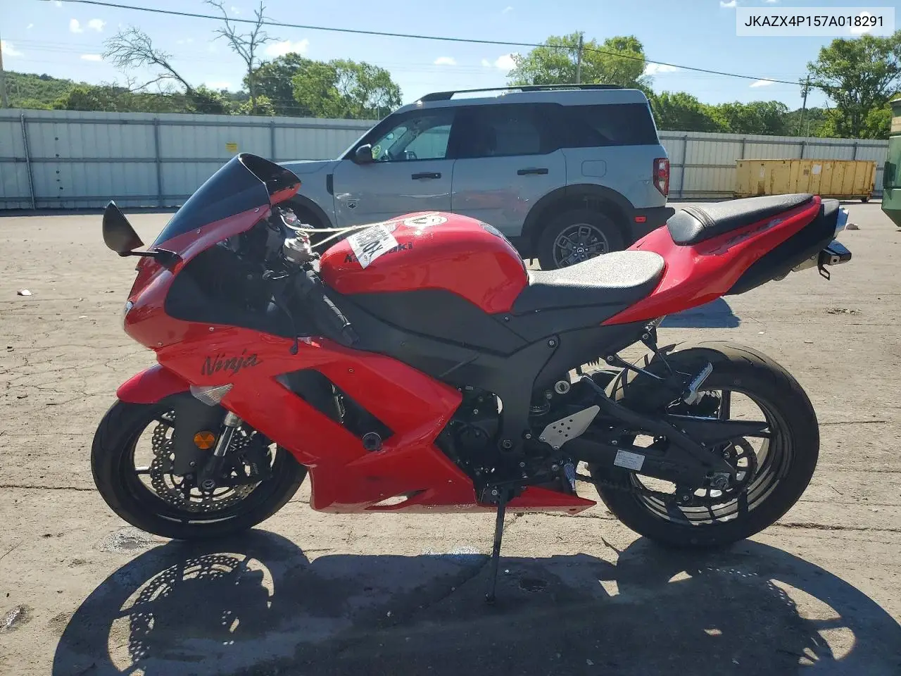 2007 Kawasaki Zx600 P VIN: JKAZX4P157A018291 Lot: 57419506