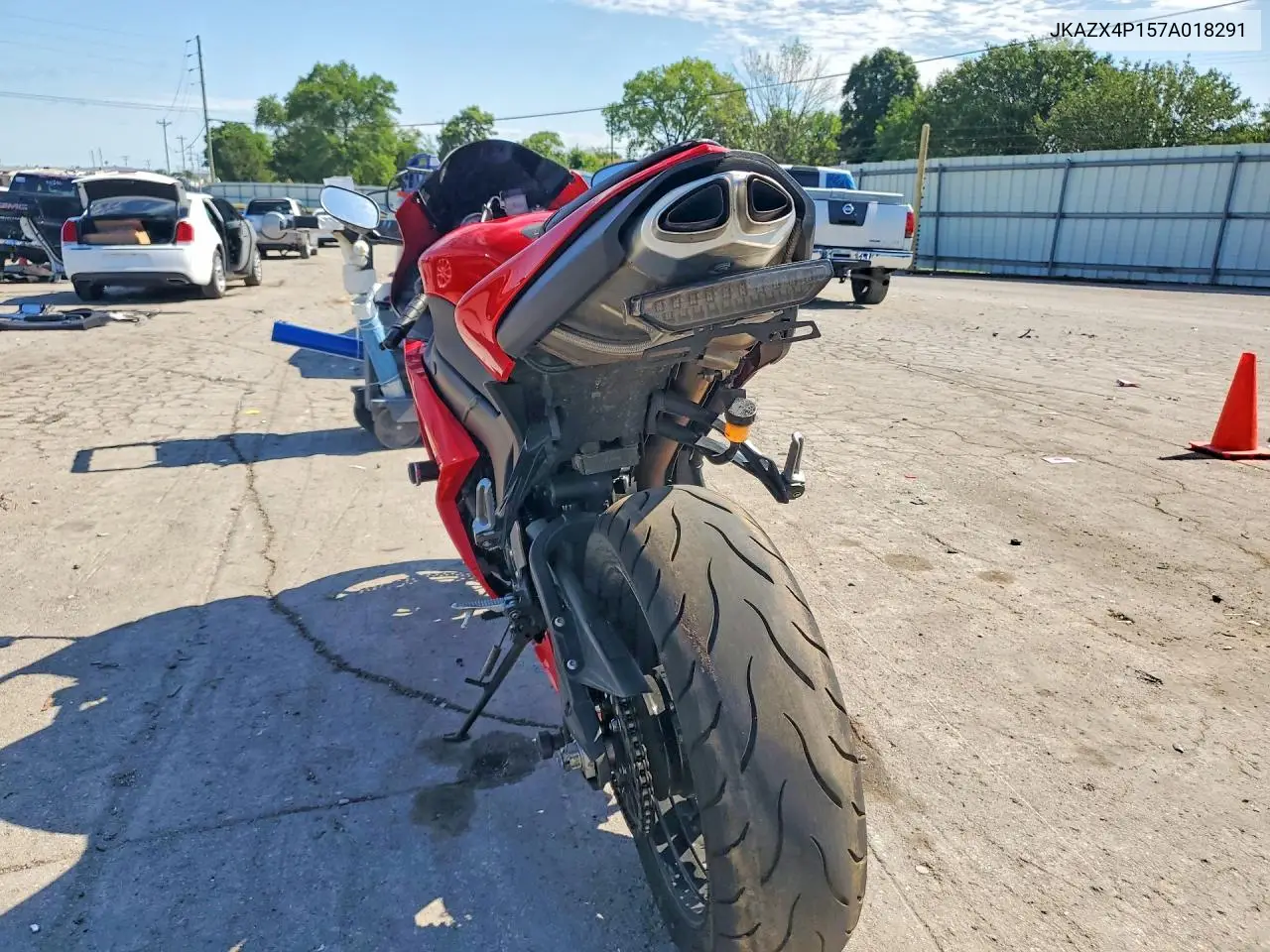 2007 Kawasaki Zx600 P VIN: JKAZX4P157A018291 Lot: 57419506