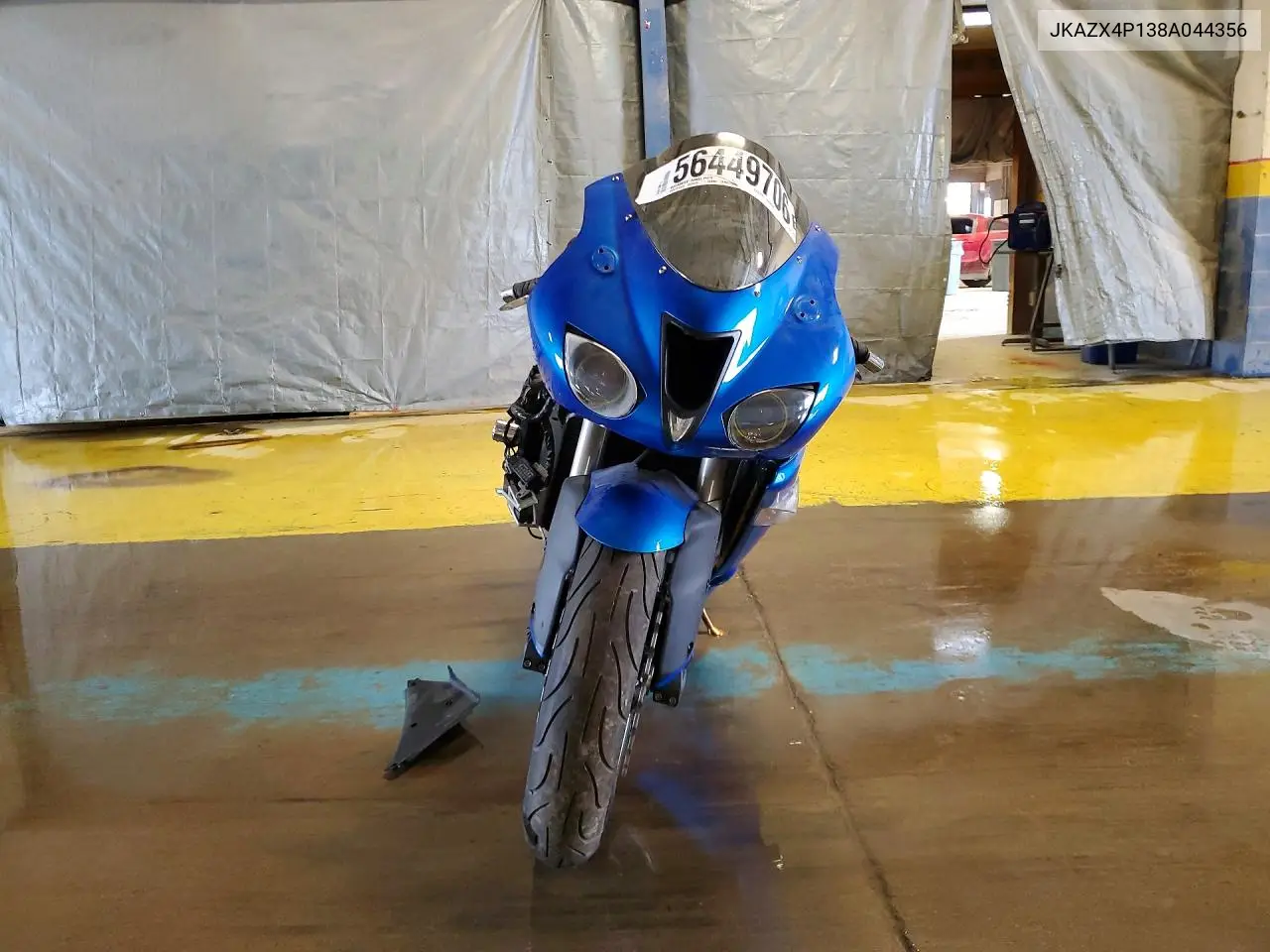 2008 Kawasaki Zx600 P VIN: JKAZX4P138A044356 Lot: 56449706