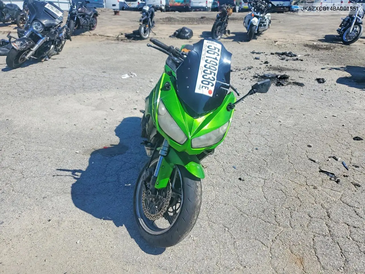 2011 Kawasaki Zx1000 G VIN: JKAZXCG14BA001551 Lot: 56199536