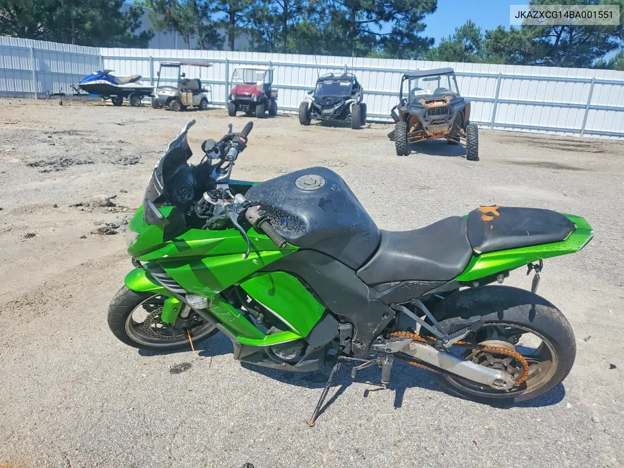 2011 Kawasaki Zx1000 G VIN: JKAZXCG14BA001551 Lot: 56199536