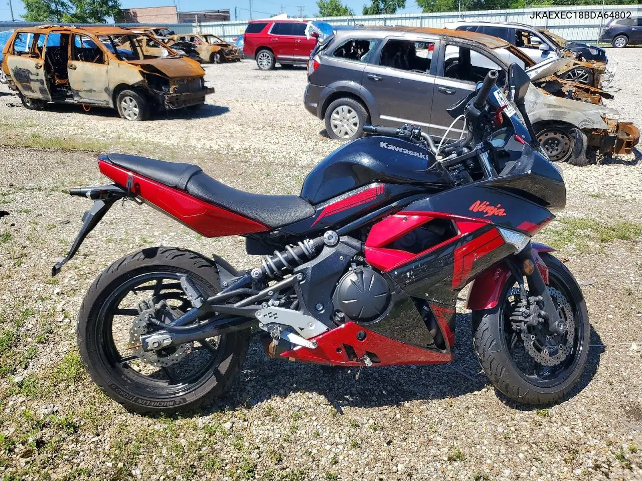 2011 Kawasaki Ex650 C VIN: JKAEXEC18BDA64802 Lot: 57044696