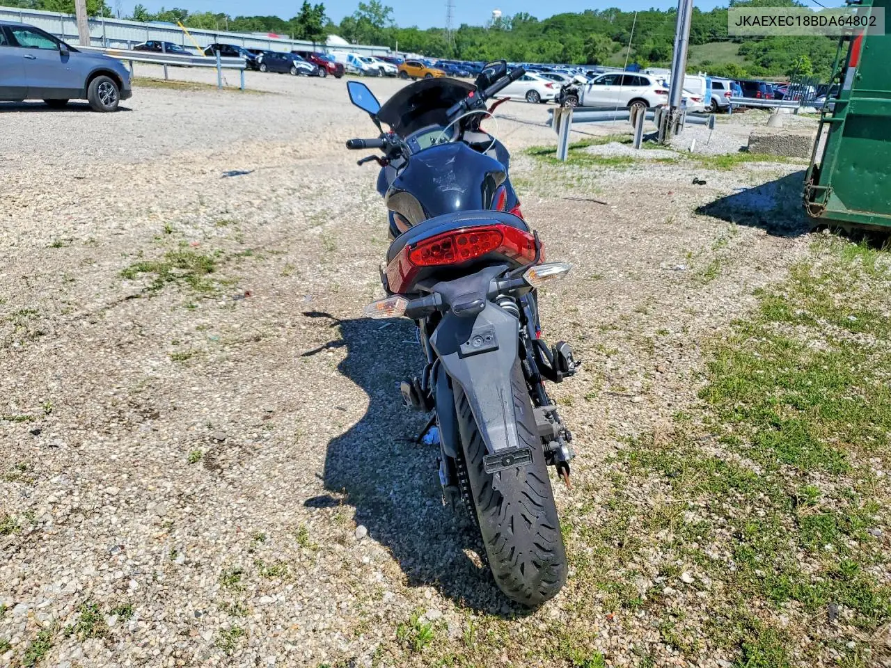 2011 Kawasaki Ex650 C VIN: JKAEXEC18BDA64802 Lot: 57044696