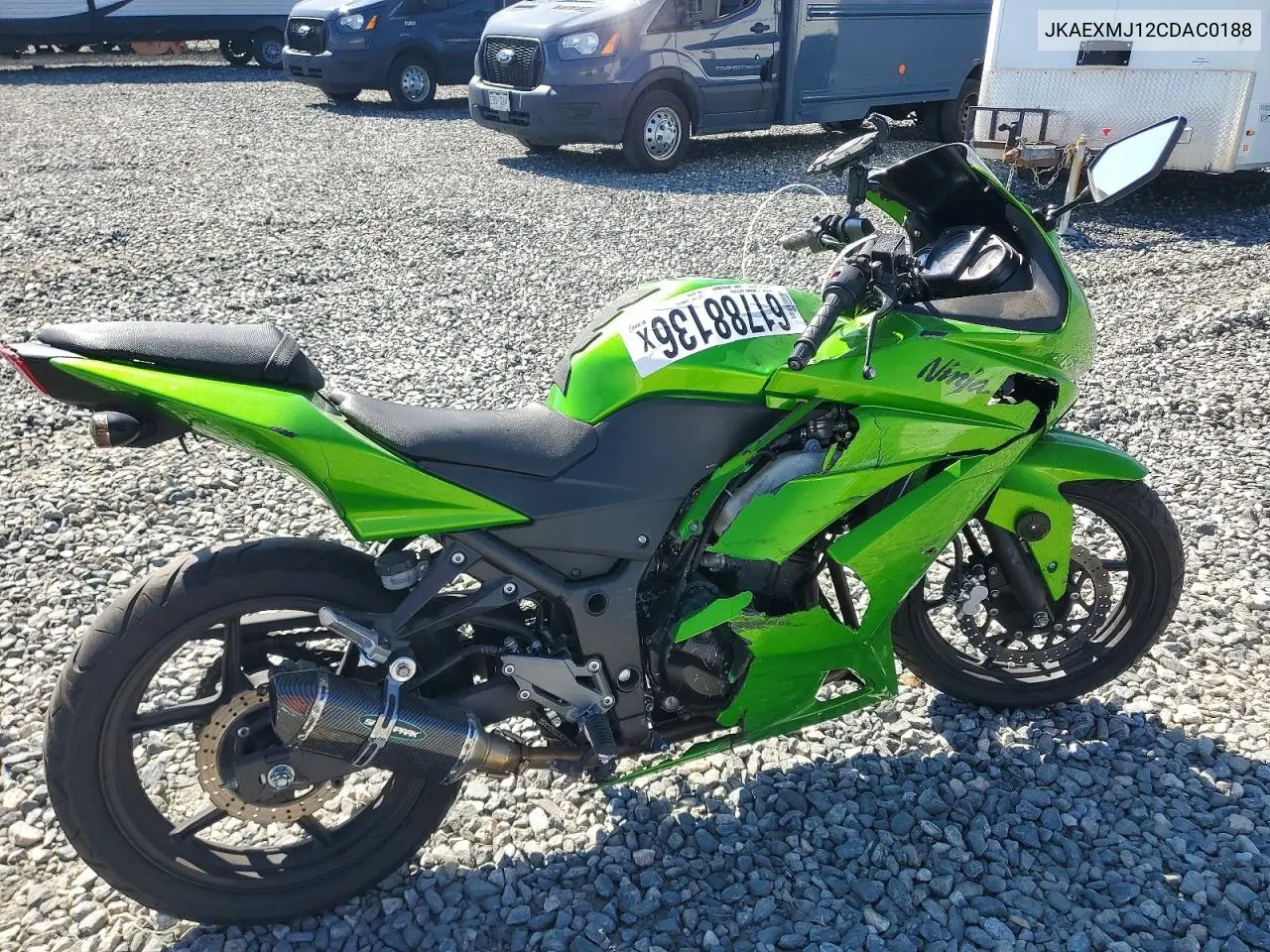 2012 Kawasaki Ex250 J VIN: JKAEXMJ12CDAC0188 Lot: 61788136