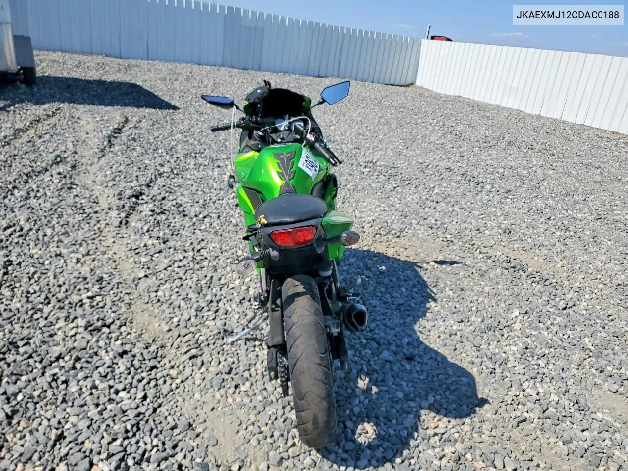 2012 Kawasaki Ex250 J VIN: JKAEXMJ12CDAC0188 Lot: 61788136