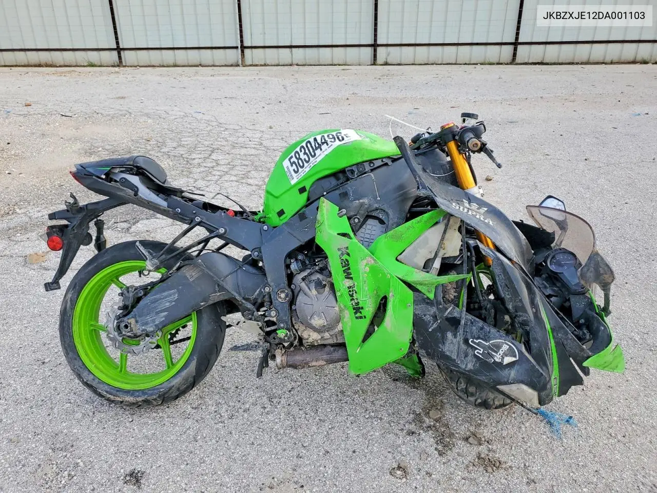 2013 Kawasaki Zx636 E VIN: JKBZXJE12DA001103 Lot: 58304496