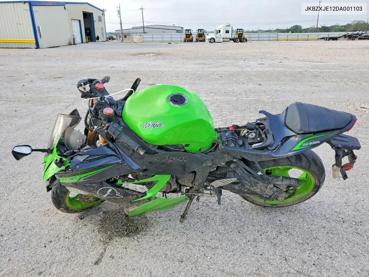 2013 Kawasaki Zx636 E VIN: JKBZXJE12DA001103 Lot: 58304496