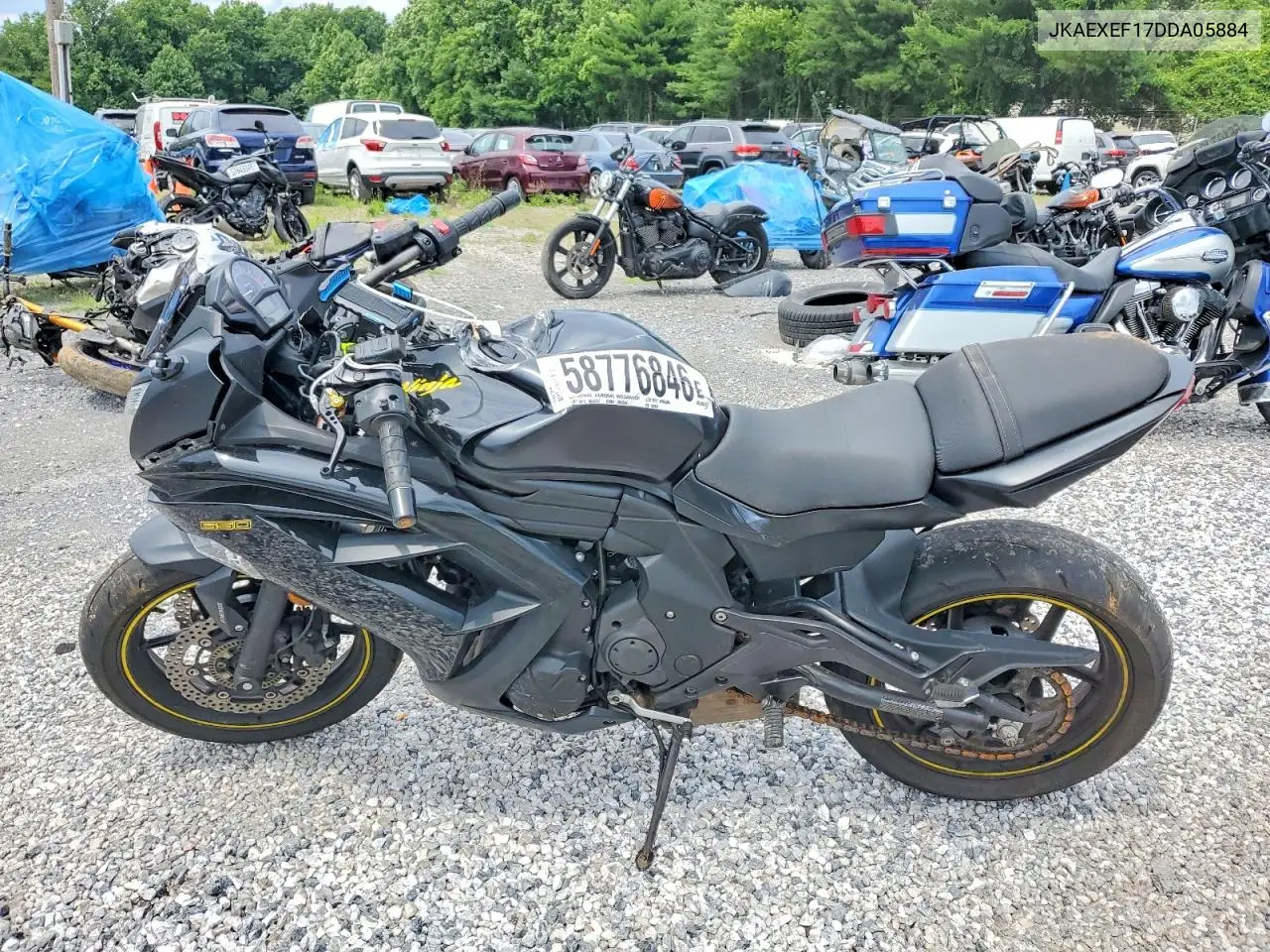 2013 Kawasaki Ex650 F VIN: JKAEXEF17DDA05884 Lot: 58776846