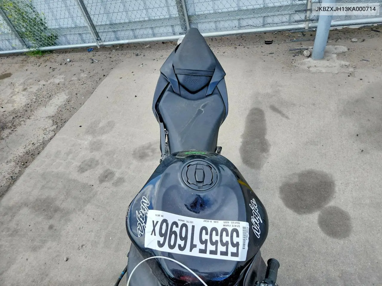 2019 Kawasaki Zx636 K VIN: JKBZXJH13KA000714 Lot: 55551696