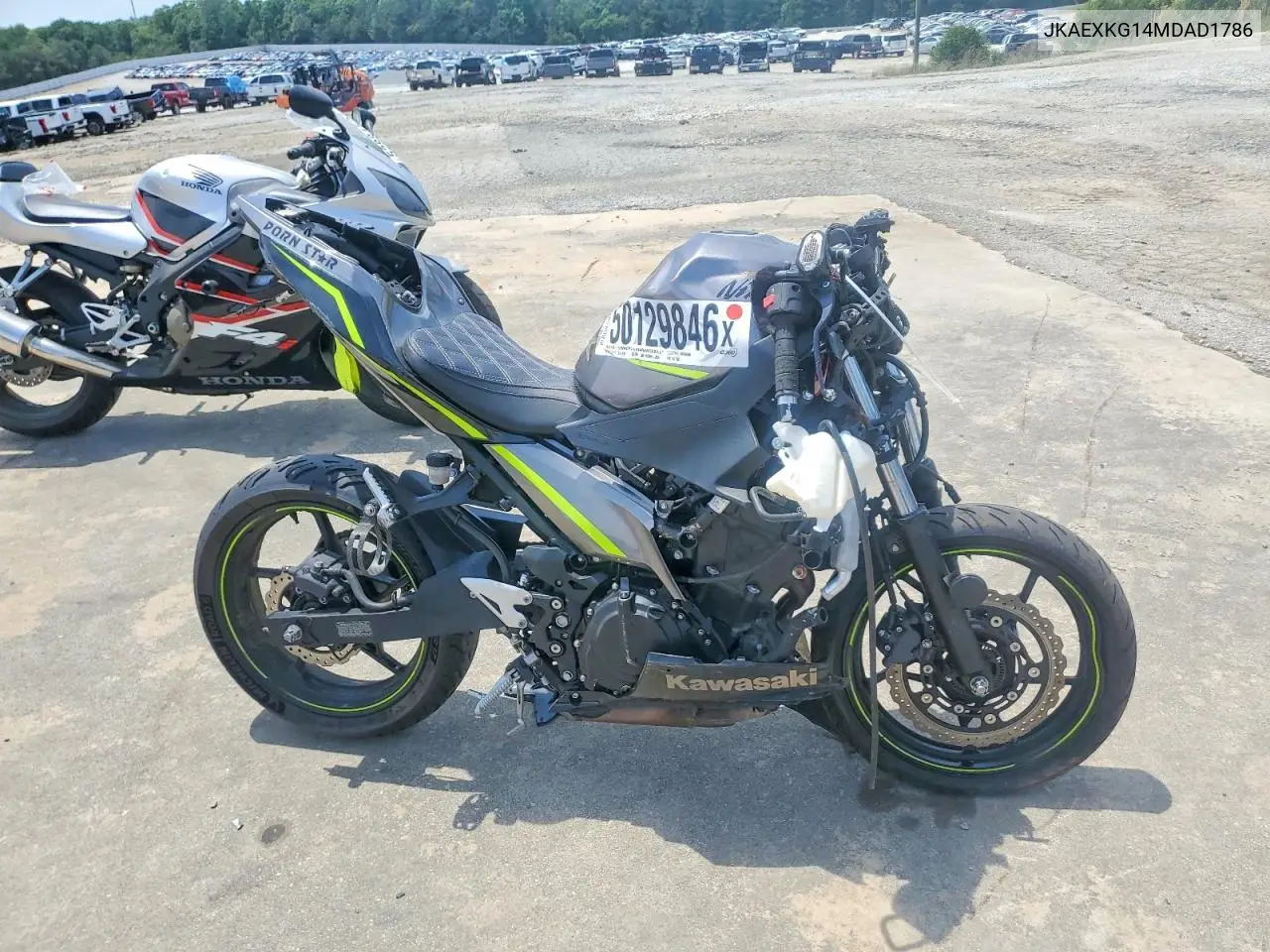 2021 Kawasaki Ex400 VIN: JKAEXKG14MDAD1786 Lot: 50129846