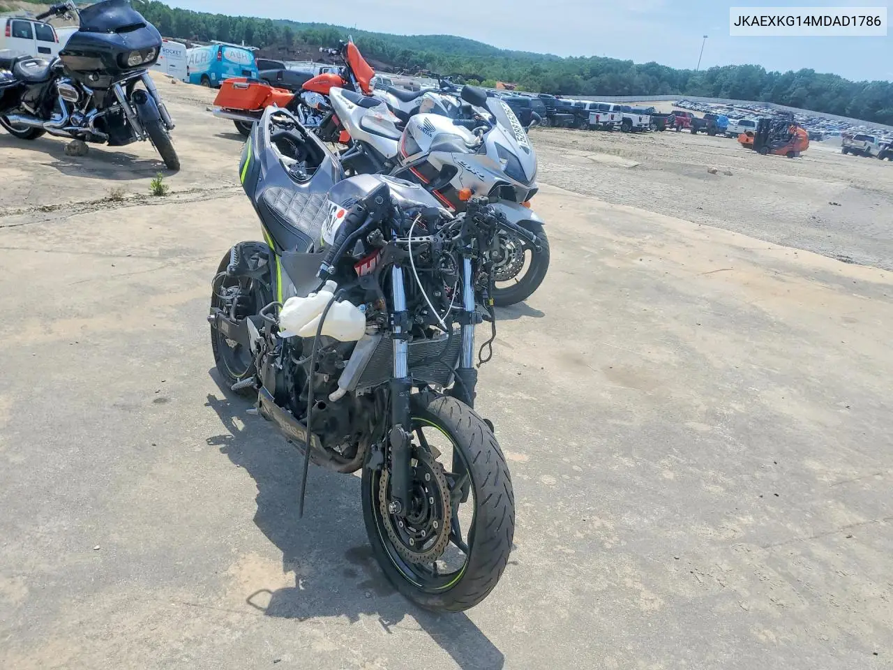 2021 Kawasaki Ex400 VIN: JKAEXKG14MDAD1786 Lot: 50129846