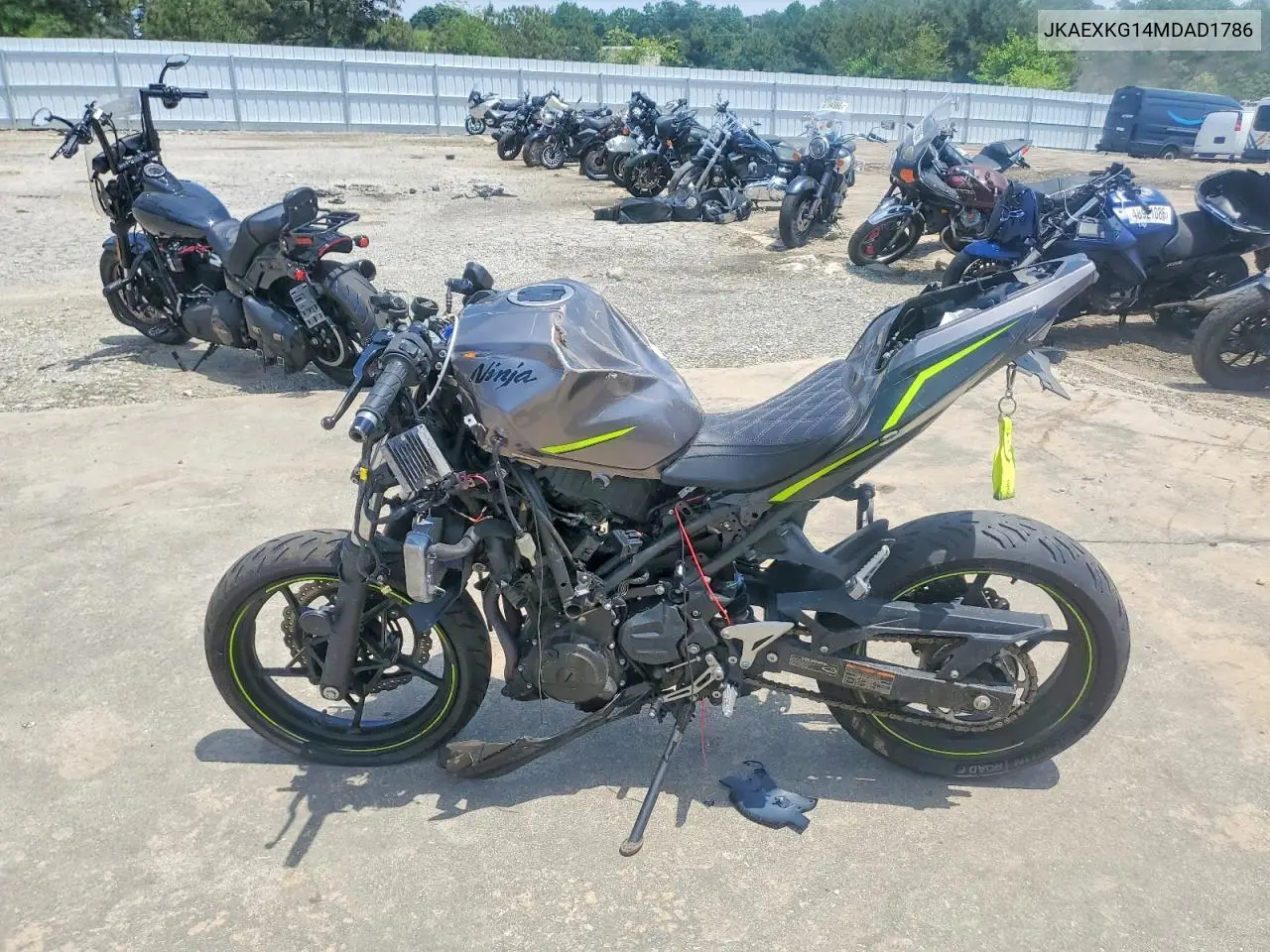 2021 Kawasaki Ex400 VIN: JKAEXKG14MDAD1786 Lot: 50129846