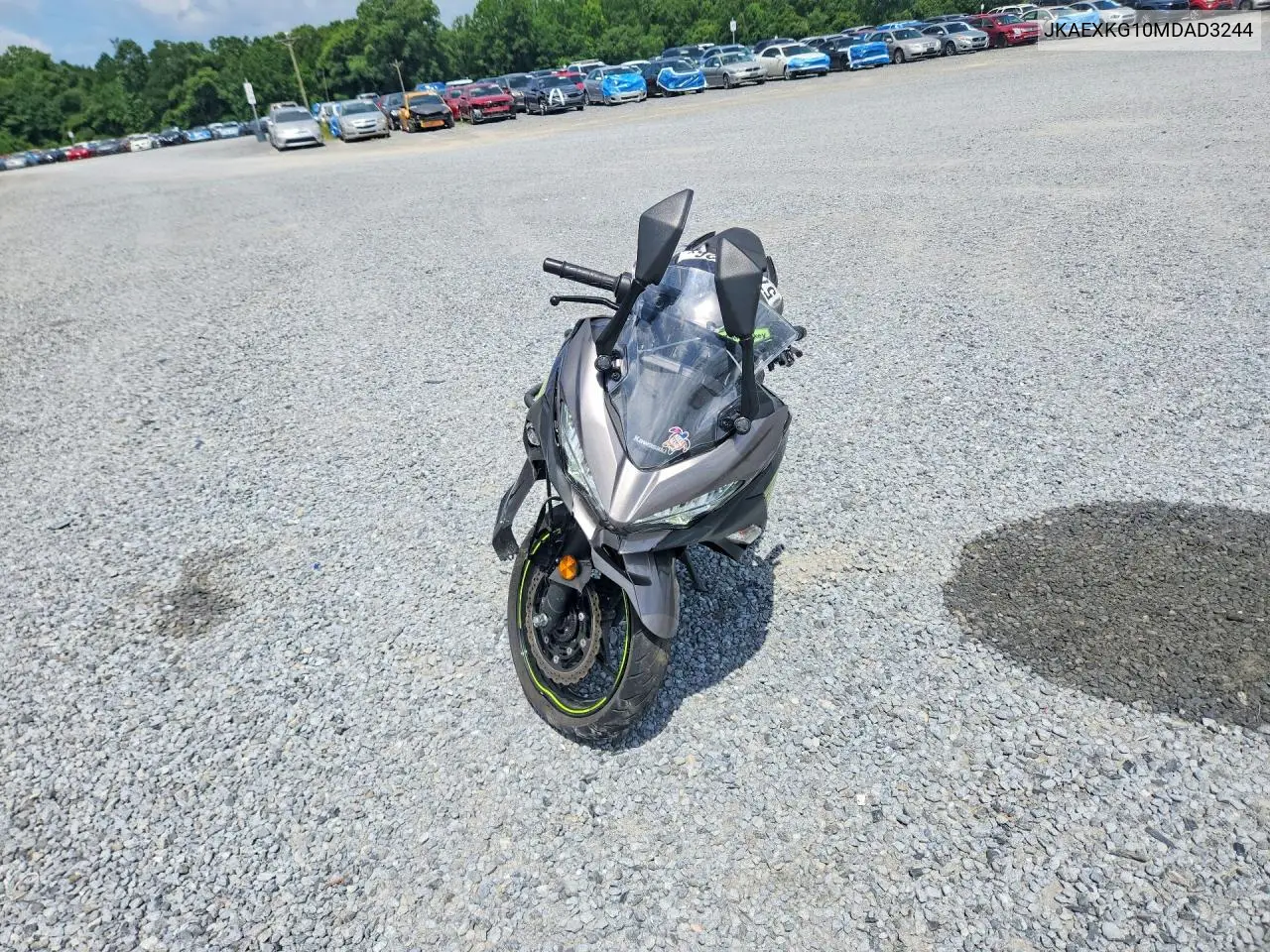 2021 Kawasaki Ex400 VIN: JKAEXKG10MDAD3244 Lot: 57756926
