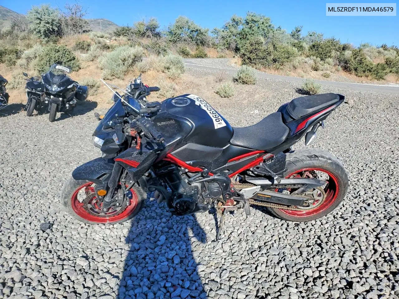 2021 Kawasaki Zr900 F VIN: ML5ZRDF11MDA46579 Lot: 58265996