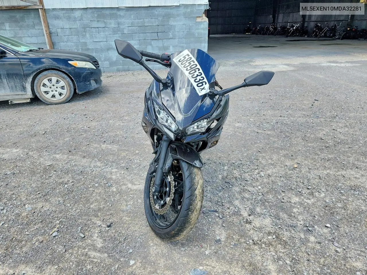 2021 Kawasaki Ex650 N VIN: ML5EXEN10MDA32281 Lot: 58596336