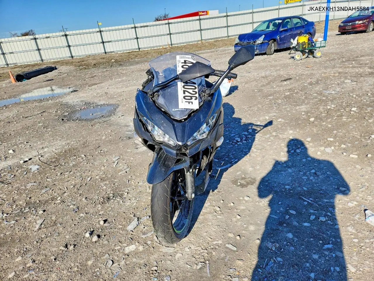2022 Kawasaki Ex400 VIN: JKAEXKH13NDAH5584 Lot: 48834026