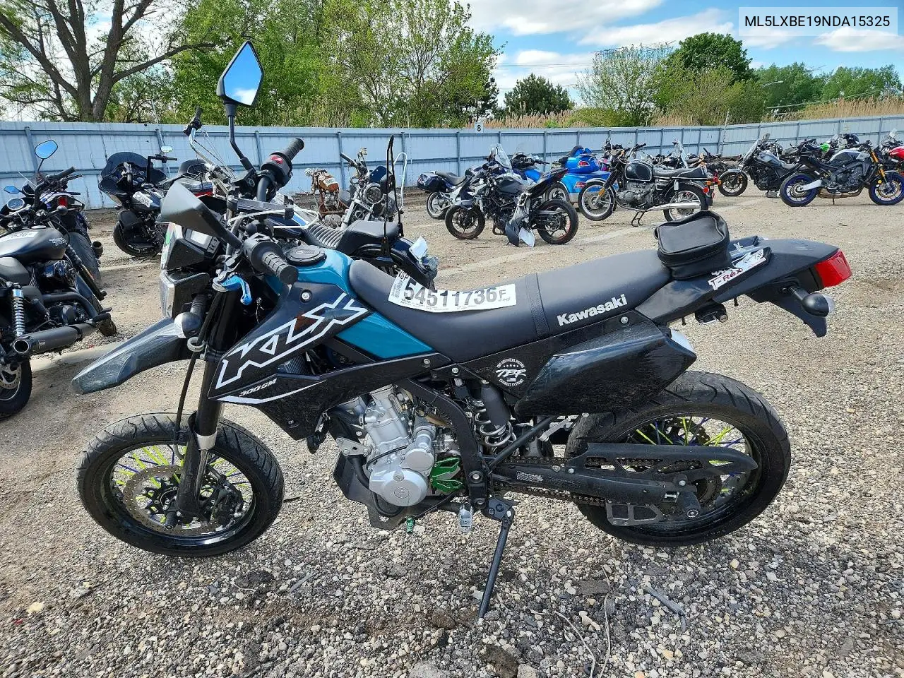 2022 Kawasaki Klx300 E VIN: ML5LXBE19NDA15325 Lot: 54511736
