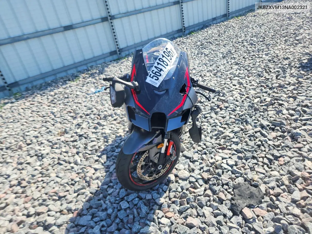 2022 Kawasaki Zx1002 M VIN: JKBZXVM13NA002321 Lot: 56418196