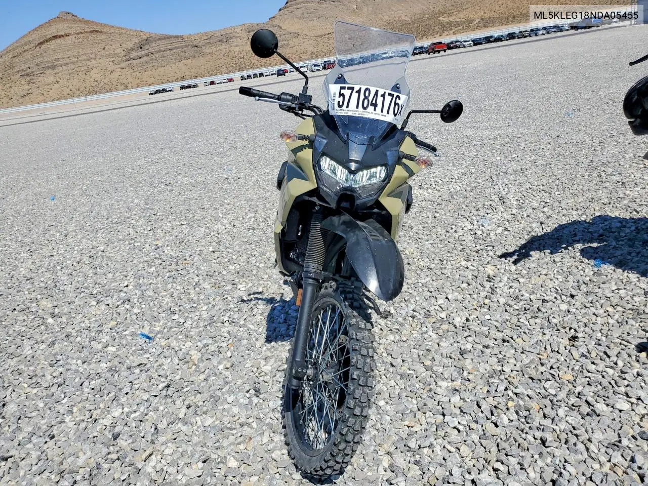 2022 Kawasaki Kl650 G VIN: ML5KLEG18NDA05455 Lot: 57184176