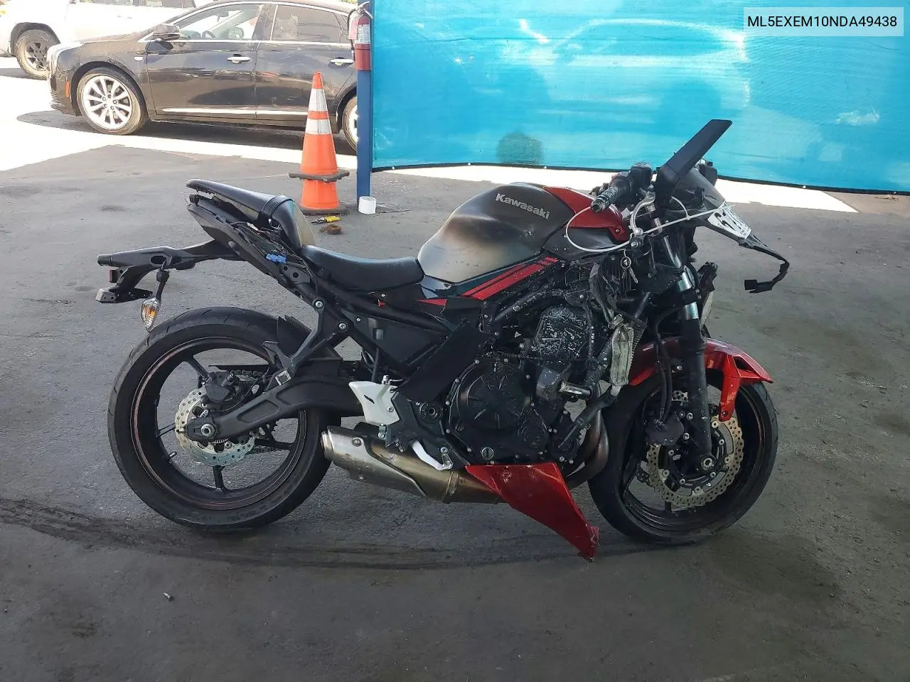 2022 Kawasaki Ex650 M VIN: ML5EXEM10NDA49438 Lot: 61756636