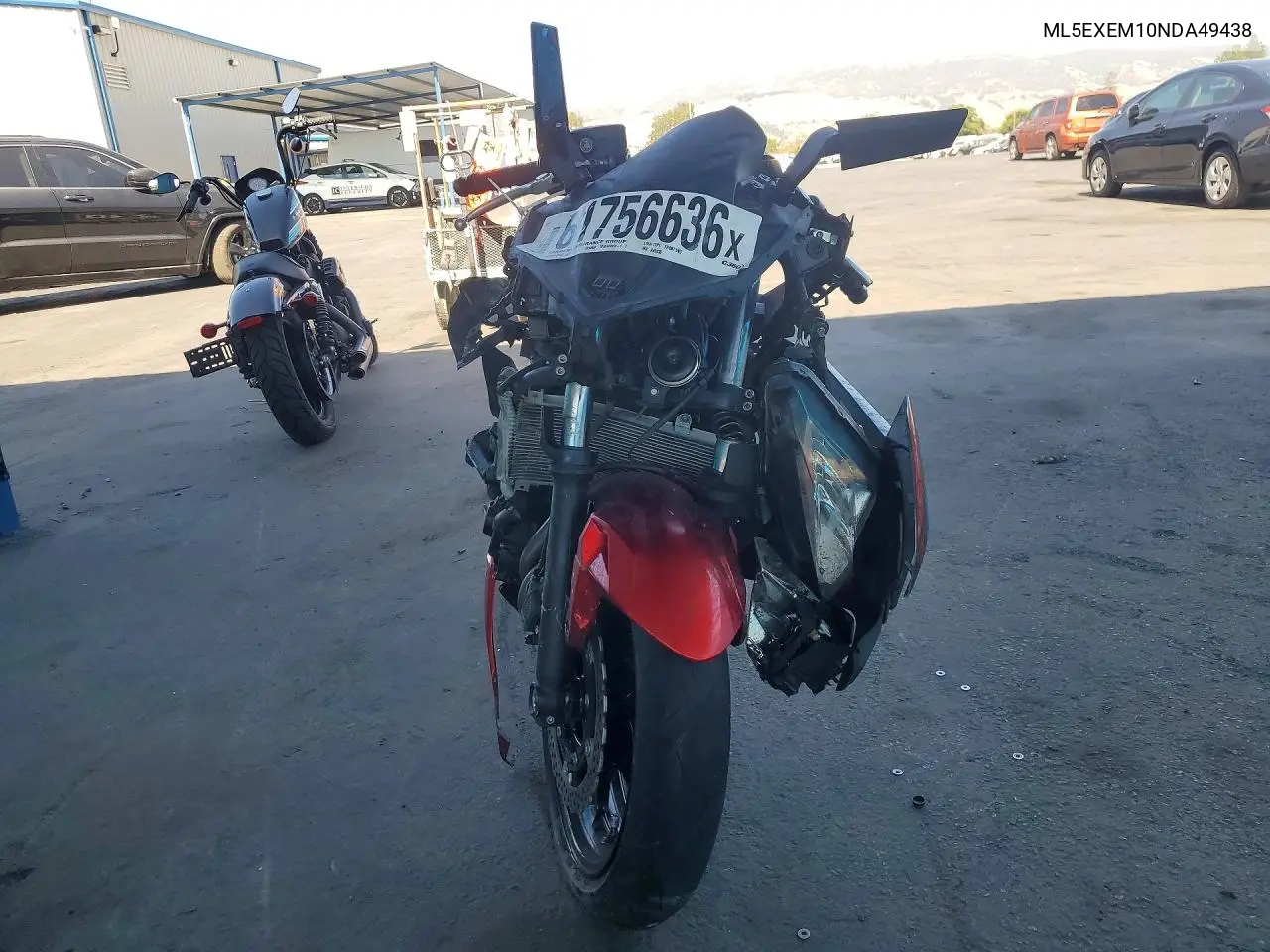 2022 Kawasaki Ex650 M VIN: ML5EXEM10NDA49438 Lot: 61756636