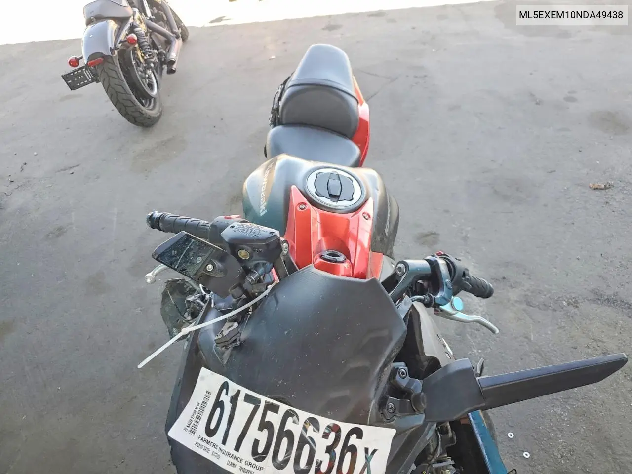 2022 Kawasaki Ex650 M VIN: ML5EXEM10NDA49438 Lot: 61756636