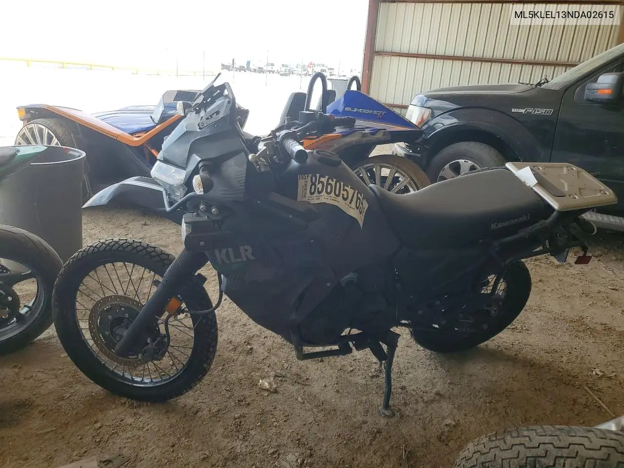2022 Kawasaki Kl650 L VIN: ML5KLEL13NDA02615 Lot: 85605765